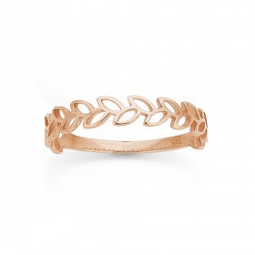 9ct-Rose-Gold-Leaves-Ring on sale