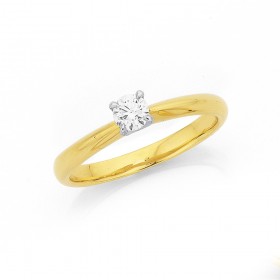 9ct-25ct-Solitaire-Diamond-Ring on sale