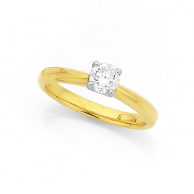 18ct+.50ct+Diamond+Solitaire+Ring