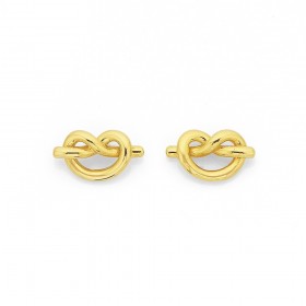 9ct-Love-Me-Knot-Studs on sale