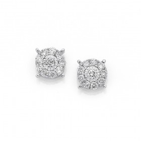 9ct-White-Gold-Diamond-Earrings-TDW25ct on sale