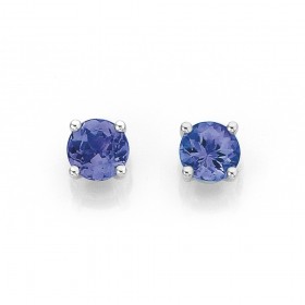 9ct-White-Gold-Tanzanite-Studs on sale