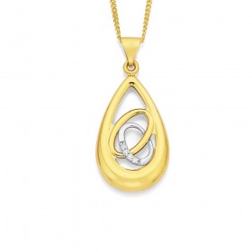 9ct%2C+Diamond+Centre+Teardrop+Pendant