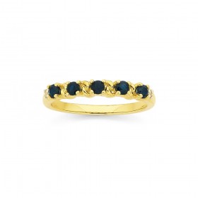 9ct-Diamond-and-Sapphire-Band on sale