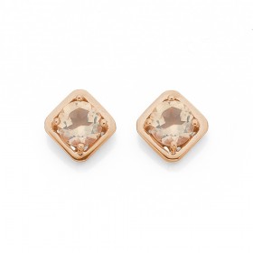 9ct-Rose-Gold-Rose-Quartz-Earrings on sale