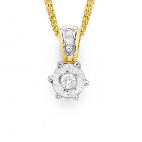 9ct+Diamond+Pendant