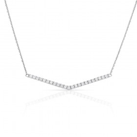 9ct-White-Gold-Diamond-Chevron-Necklet-TDW15ct on sale