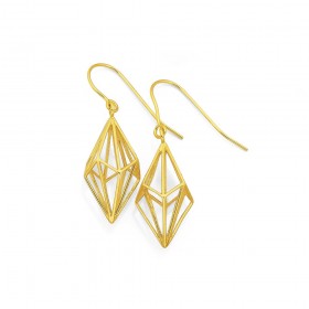 9ct+Prism+Drop+Earrings