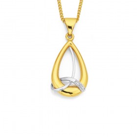 9ct+Diamond+Set+Pendant