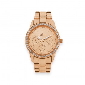 Elite-Ladies-Rose-Tone-Watch on sale