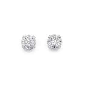 9ct-White-Gold-Diamond-Earrings on sale