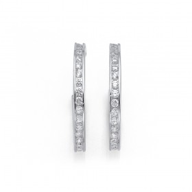 Sterling-Silver-20mm-Cubic-Zirconia-Half-Hoop-Earrings on sale