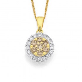 9ct+Champagne+Diamond+Pendant+TDW-.50ct