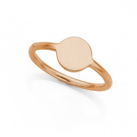 9ct+Rose+Gold+Ladies+Signet+Ring