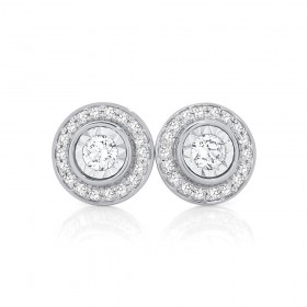 9ct-White-Gold-Halo-Earrings-TDW20ct on sale