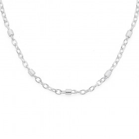 Sterling-Silver-45cm-Twist-Bar-and-Cable-Chain on sale