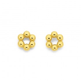 9ct+Bubble+Circle+Studs