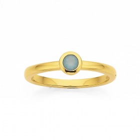 Eliza+9ct+Blue+Chalcedony+Stone+Ring