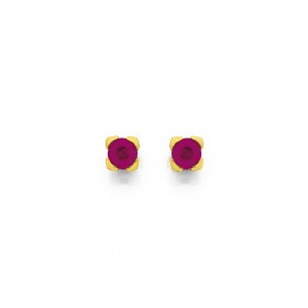 9ct+Ruby+Studs