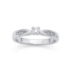 9ct-White-Gold-Diamond-Ring on sale