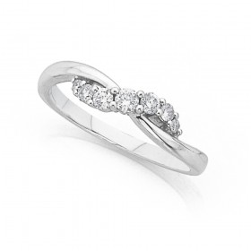 9ct-White-Gold-Diamond-Crossover-Ring on sale