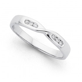 9ct-White-Gold-Diamond-Twist-Ring on sale