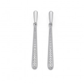 9ct-White-Gold-Diamond-Graduated-Bar-Earrings on sale