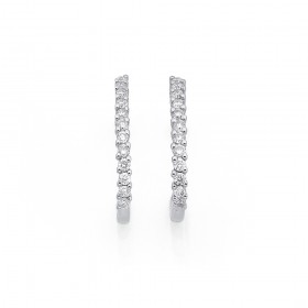 9ct-White-Gold-Diamond-Half-Hoops-Total-Diamond-Weight25ct on sale