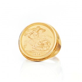 9ct-22ct-Full-Sovereign-Ring on sale