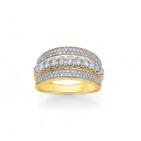 9ct%2C+Diamond+Fancy+Wide+Dress+Band