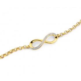 9ct-Diamond-Infinity-Bracelet on sale