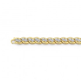 9ct+19cm+Diamond+Bracelet