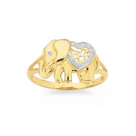 9ct+Elephant+Ring