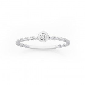 9ct-White-Gold-Diamond-Twist-Ring on sale