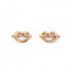 9ct-Rose-Gold-Love-Me-Knot-Studs on sale