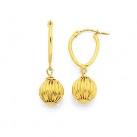 9ct-Oval-Ball-Drop-Earrings on sale