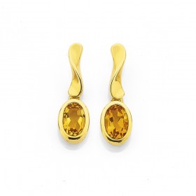 9ct-Citrine-Earrings on sale