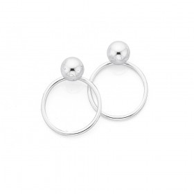 Sliver+Stud+%26amp%3B+Circle+Stud+Earrings