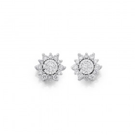 9ct-White-Gold-Diamond-Earrings-TDW25ct on sale