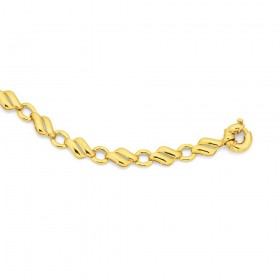 9ct-19cm-Wave-Link-Bracelet on sale