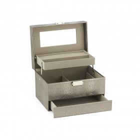 Isabella-Grey-Snake-3-Tier-Jewellery-Box on sale