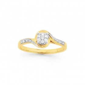 9ct%2C+Diamond+Cluster+Swirl+Engagement+Ring