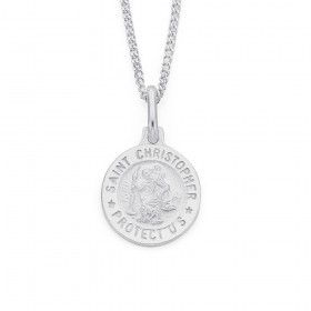 Sterling+Silver+St+Christopher+Medal