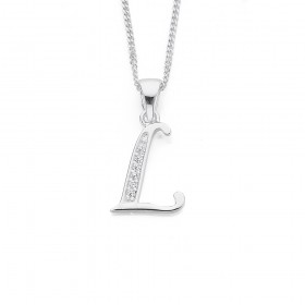 Initial+L+Pendant+in+Sterling+Silver