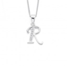 Initial+R+Pendant+in+Sterling+Silver