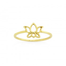 9ct+Lotus+Dress+Ring