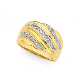 9ct+Diamond+Dress+Band+Total+Diamond+Weight%3D.25ct