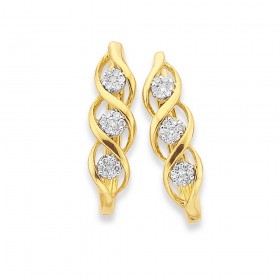 9ct-Diamond-Huggie-Earrings on sale