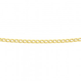 9ct+Gold+70cm+Solid+Curb+Chain