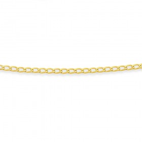 9ct+Gold+55cm+Solid+Curb+Chain